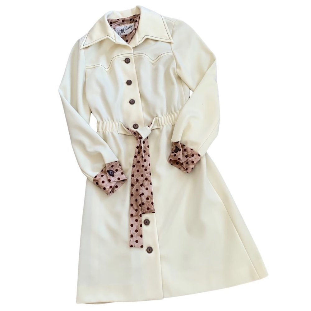 Vintage C.M Courtney Polka Dot Accent ILGWU Dress